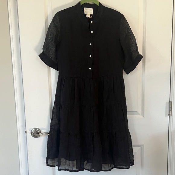 NWT-Black Button-Down Dress - Picture 1 of 7